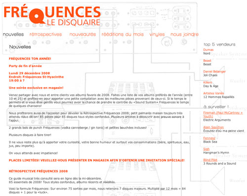 Fr&eacute;quences le Disquaire